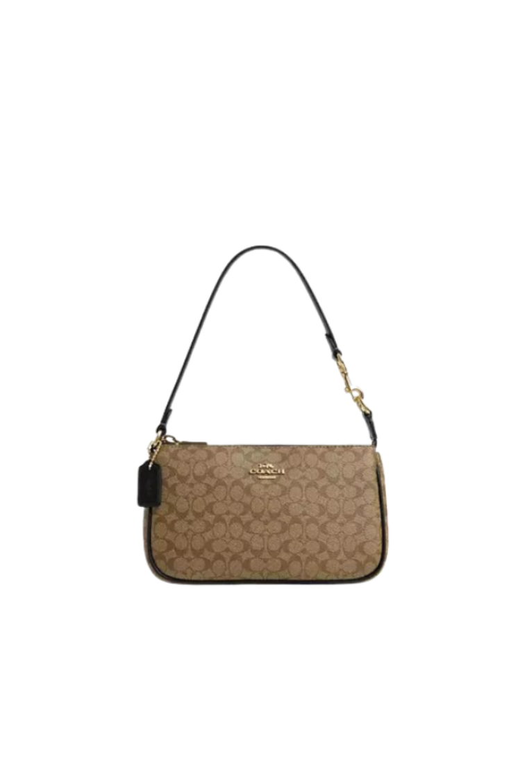 Coach Nolita 19 Handbag In Colorblock Signature Canvas In Khaki Black CS445