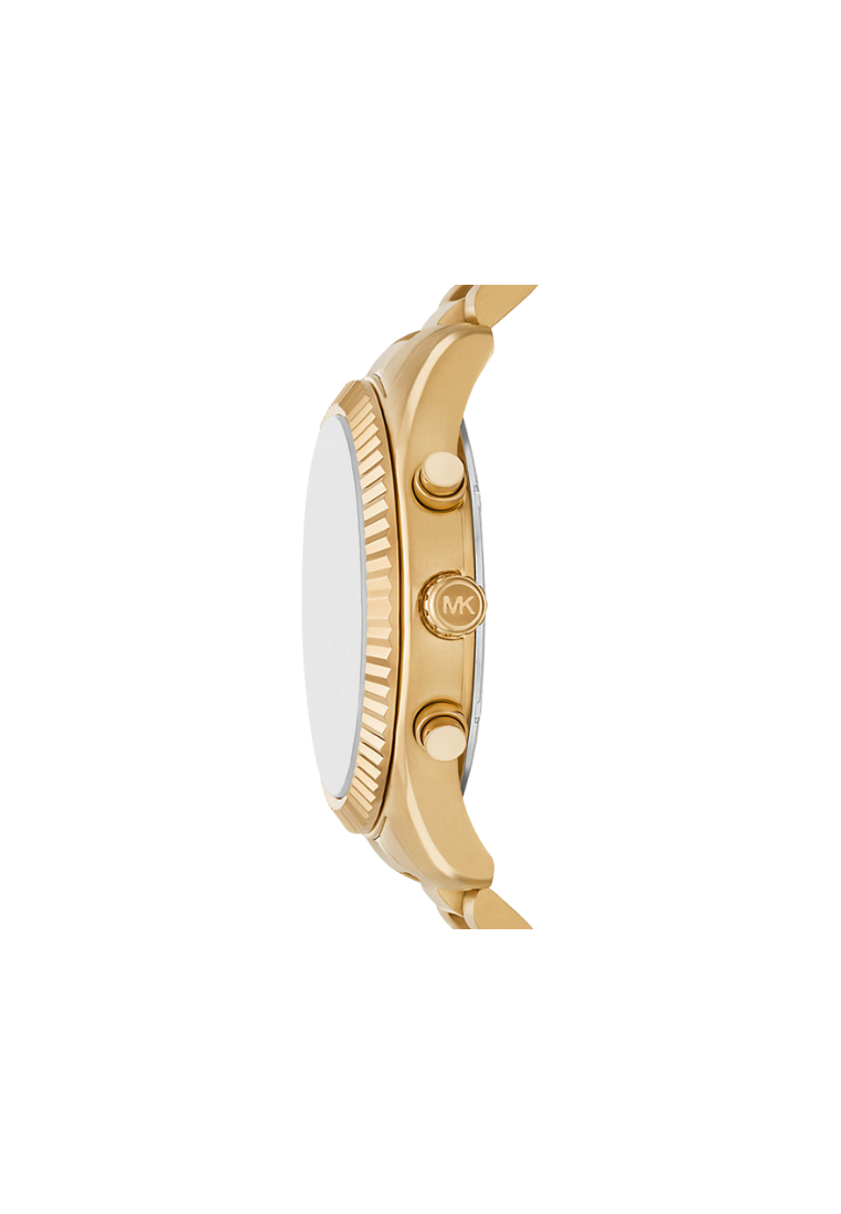 ( PREORDER ) Michael Kors Oversized Lexington Gold-Tone Watch and Crocodile Embossed Leather Gift Set In Gold MK9245SET