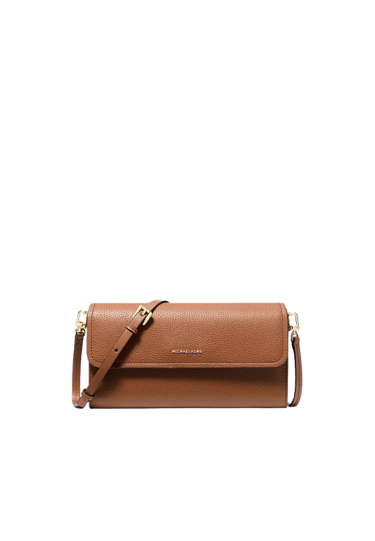 ( PREORDER ) Michael Kors Jet Set Small Pebbled Leather Smartphone Crossbody bag In Luggage 32S6GJ6C0L