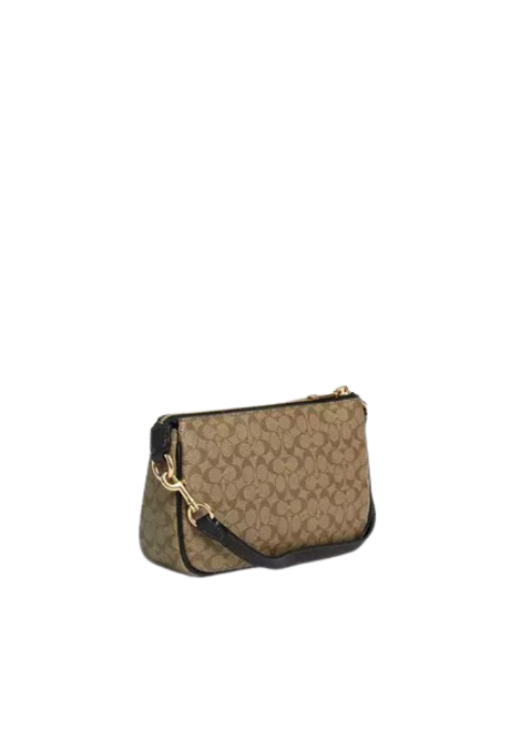 Coach Nolita 19 Handbag In Colorblock Signature Canvas In Khaki Black CS445