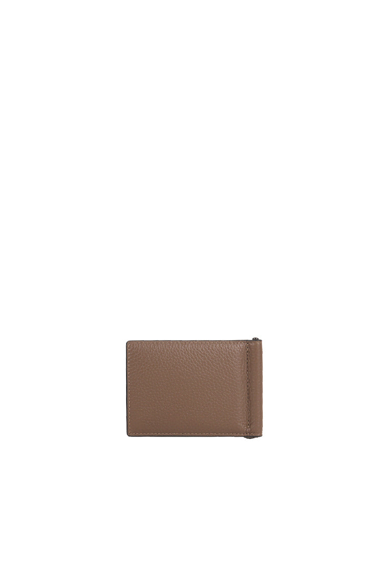 Coach Slim Wallet Money Clip Billfold In Dark Stone CH090