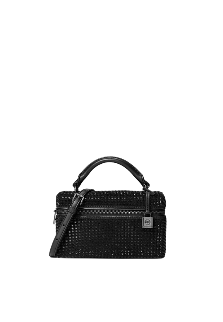 ( PREORDER ) Michael Kors Jana Extra-Small Embellished Suede Crossbody bag In Black 32F5UQ1C1U