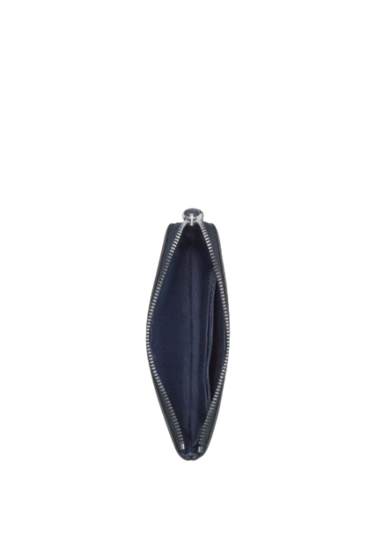 Coach Corner Zip Wristlet With Coach Graphic In Denim CU253