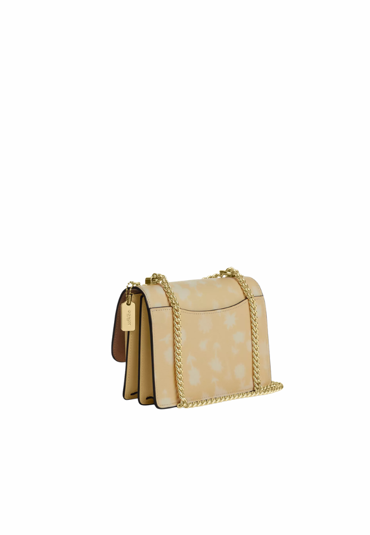 ( PREORDER ) Coach Mini Klare With Floral Print Crossbody Bag In Washed Yellow CDW81