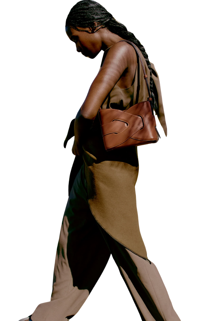 ( PREORDER ) Polene Nodde Shoulder Bag In Smooth Cognac