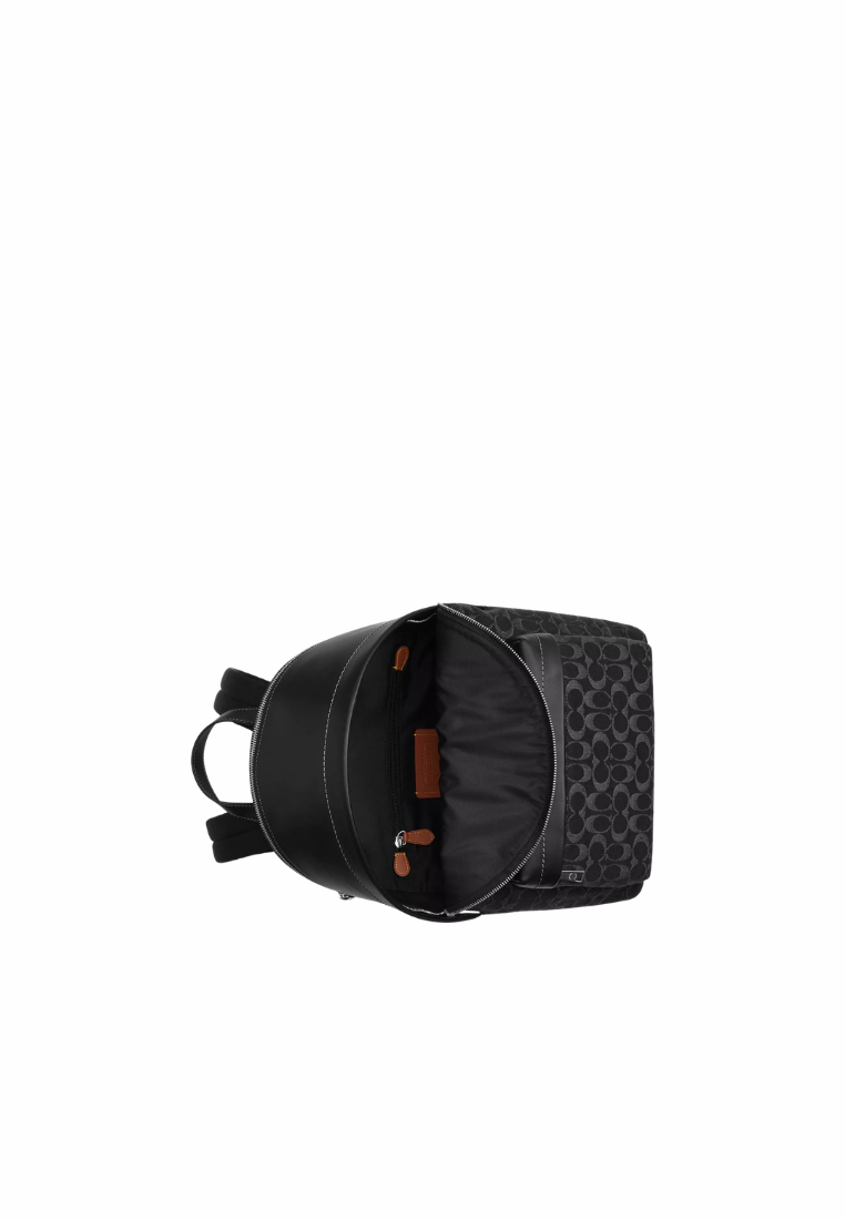 ( PREORDER ) Coach Taylor In Signature Denim Backpack In Silver Black CDC49