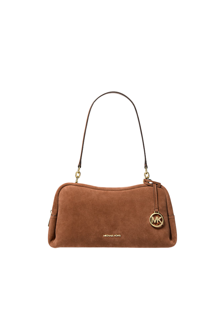 ( PREORDER ) Michael Kors Cecily Medium Suede Shoulder Bag In Luggage 35R6G8CL2S
