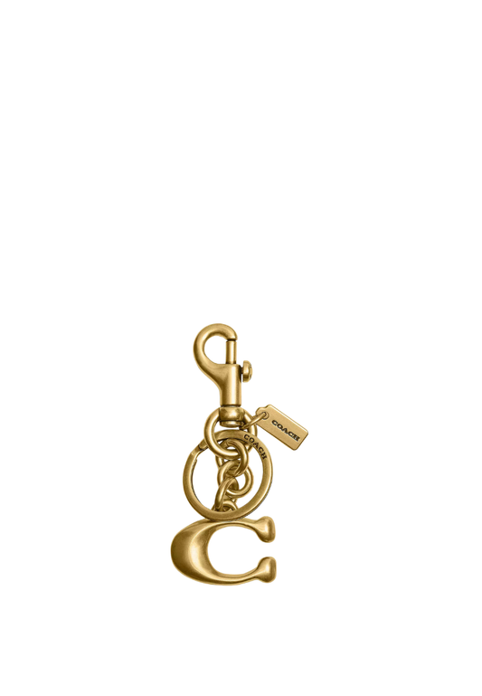 ( PREORDER ) Coach Signature Bag Charm In Brass 1635