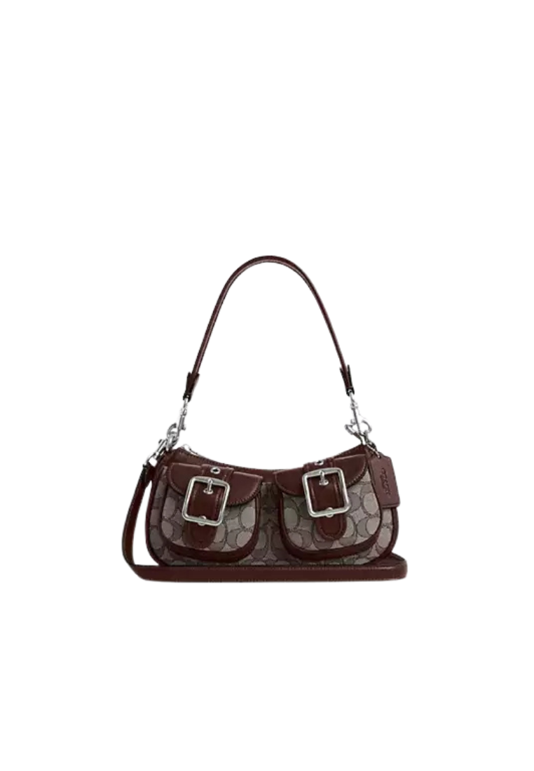 ( PREORDER ) Coach Ashton Bag In Signature Jacquard Shoulder Bag In Oak Maple CBJ00