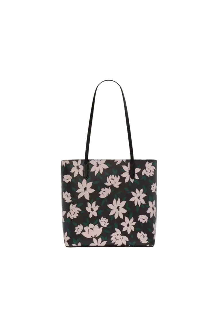 ( PREORDER ) Kate Spade Jana Winter Blooms Tote Bag In Black Multi KI83