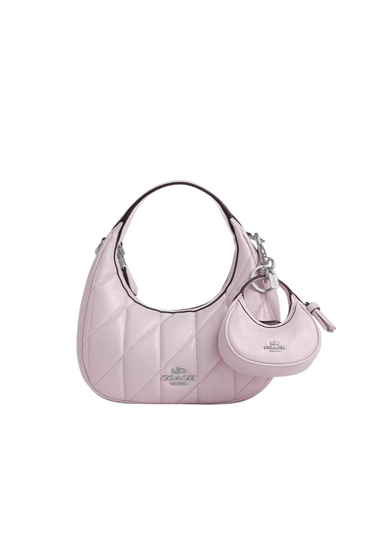 ( PREORDER ) Coach Mini Carmen Bag Charm In Silver Pink CBL92