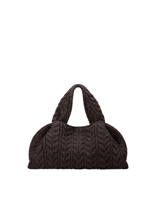 ( PREORDER ) Polene Numero Neuf Large Shoulder Bag In Merino Ebony