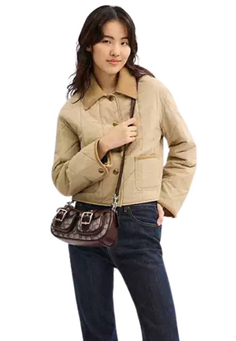 ( PREORDER ) Coach Ashton Bag In Signature Jacquard Shoulder Bag In Oak Maple CBJ00