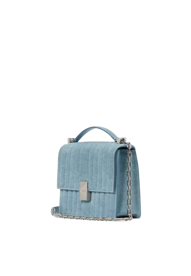 ( PREORDER ) Kate Spade Deco Quilted Chain Small Shoulder Bag In Blue Multi KL646