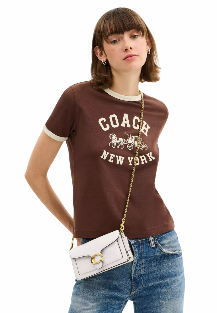 ( PREORDER ) Coach Tabby 19 Shoulder Bag In Brass Chalk CBF14