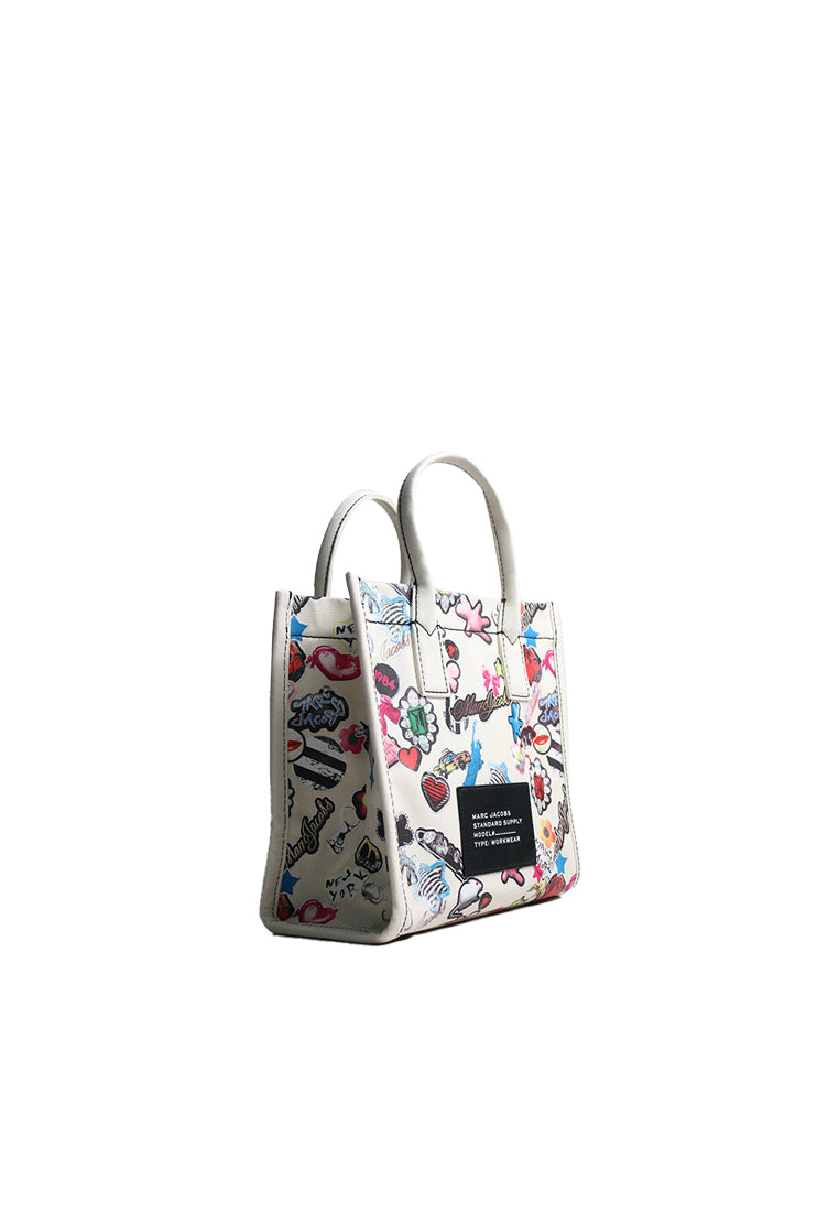 Marc Jacobs Printed Canvas Small Tote Bag In White Multi 4S6HTT022H02