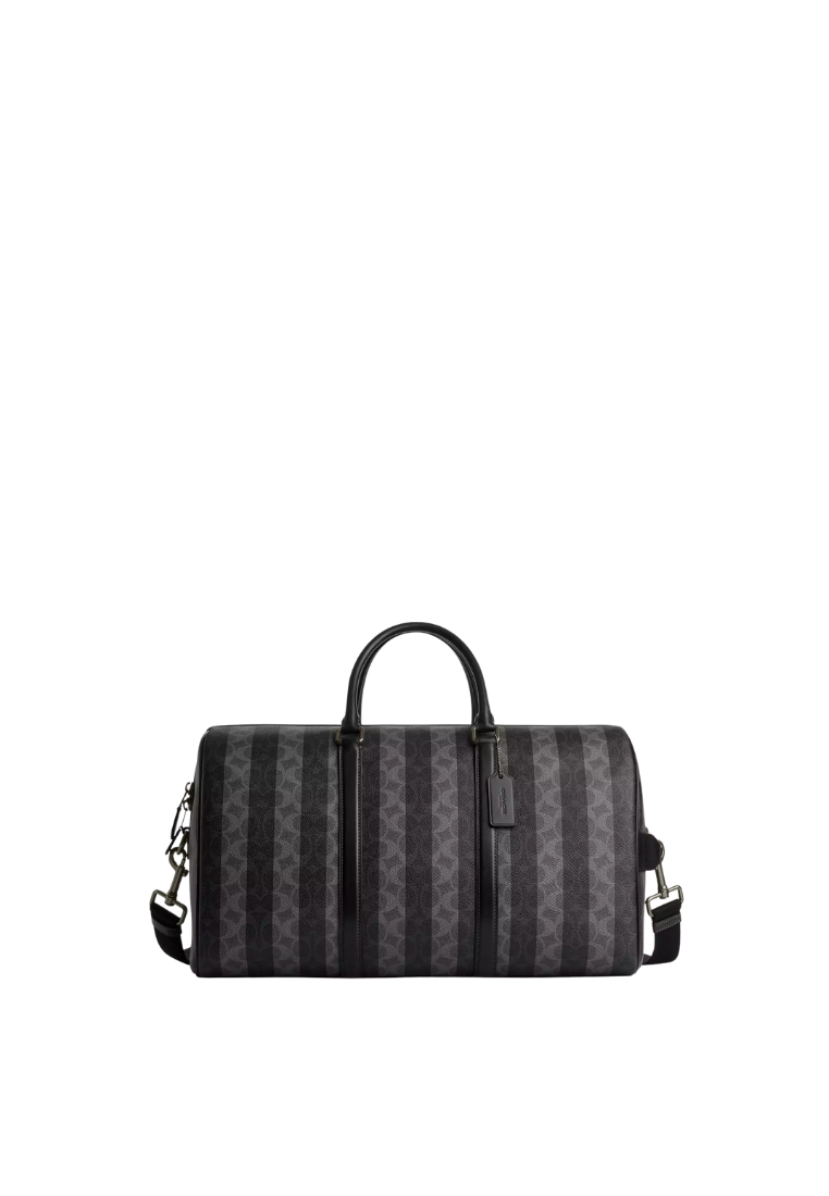 ( PREORDER ) Coach Venturer In Signature Canvas With Stripes Duffle Bag In Grey CDX94