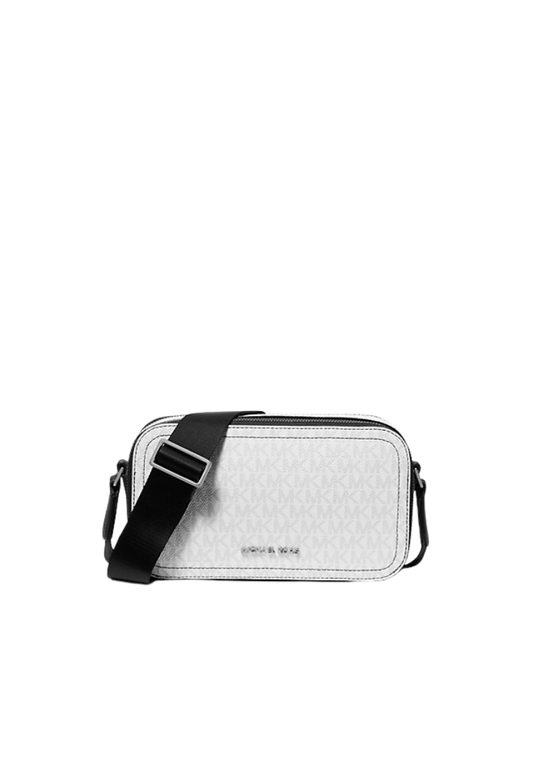( PREORDER ) Michael Kors Hudson Signature Logo Crossbody Bag In Bright White 33S5LHDM5B