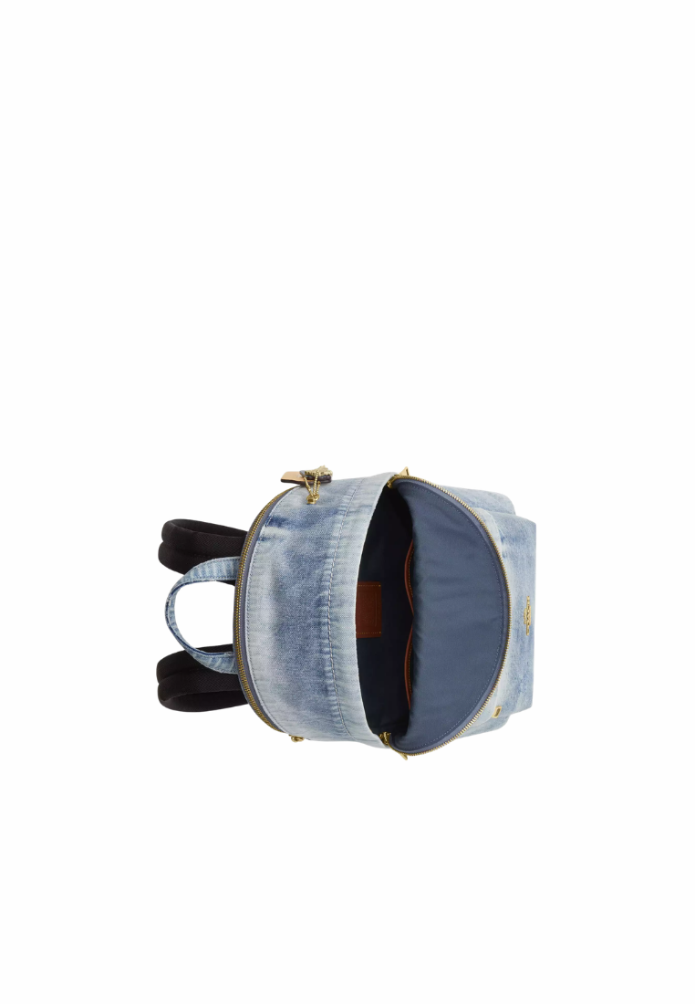 ( PREORDER ) Coach Taylor In Loved Denim Small Backpack In Light Indigo CEF27