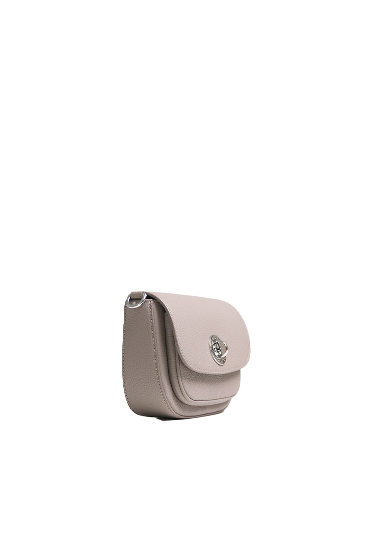 Marc Jacobs Turnlock Logo Mini Crossbody Bag In Concrete 4R3HMS002H02