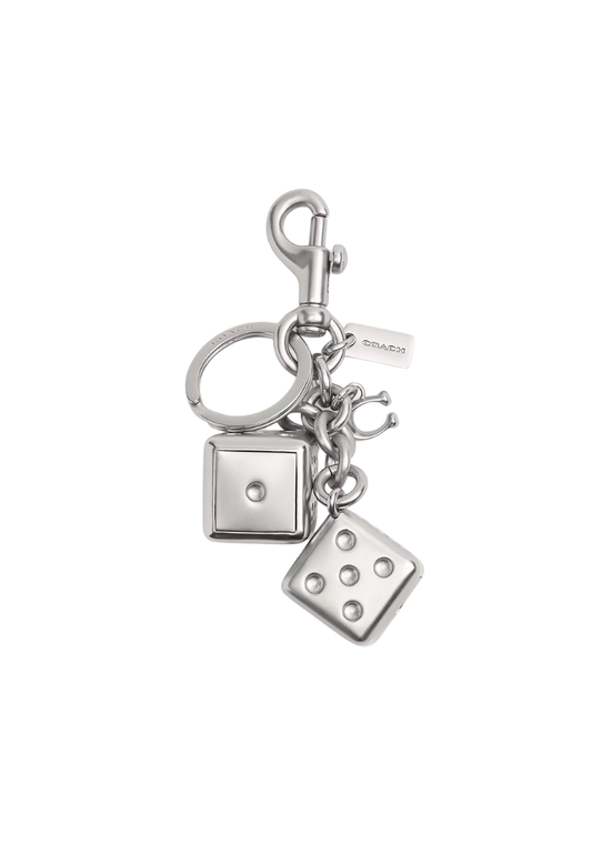 ( PREORDER ) Coach Dice Bag Charm In Silver CZ128