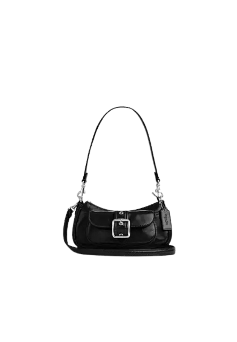 ( PREORDER ) Coach Ashton Mini Shoulder Bag In Silver Black CDB19