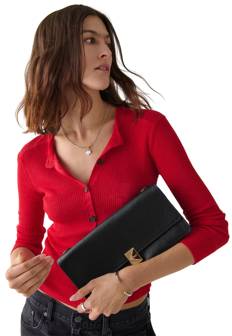( PREORDER ) Kate Spade Deco Soft Shoulder Bag In Black KM263