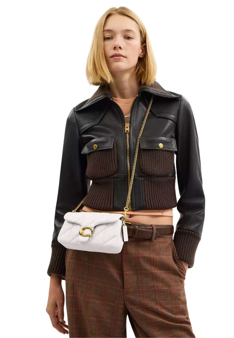 ( PREORDER ) Coach Tabby Chain 19 With Quilting Crossbody Bag In Brass Chalk CBH23