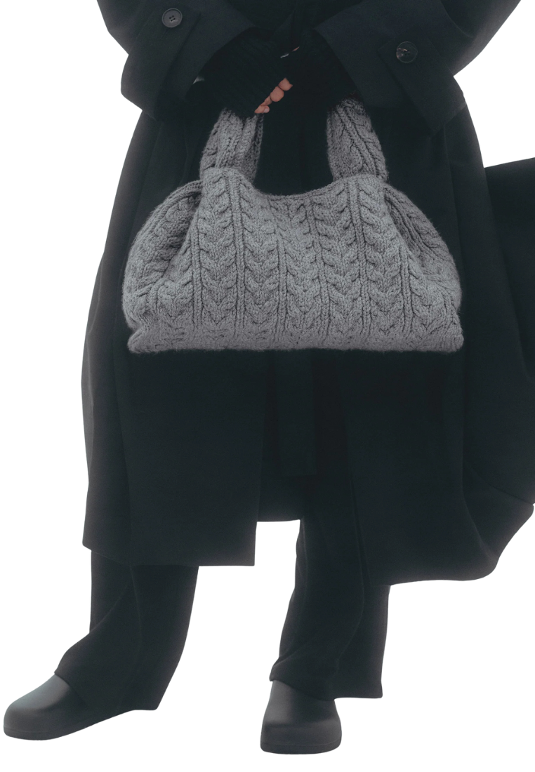 ( PREORDER ) Polene Numero Neuf Large Shoulder Bag In Merino Stone