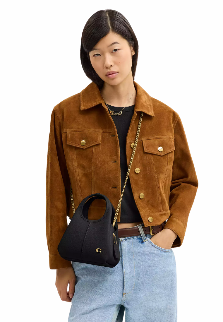 ( PREORDER ) Coach Lana 19 Shoulder Bag In Brass Black CCY32