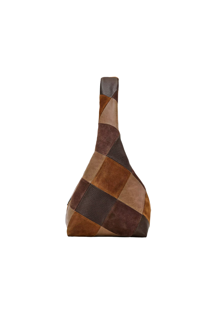 ( PREORDER ) Marc Jacobs The suede patchwork Shoulder bag In Brown Multi 2F5HSH005H01