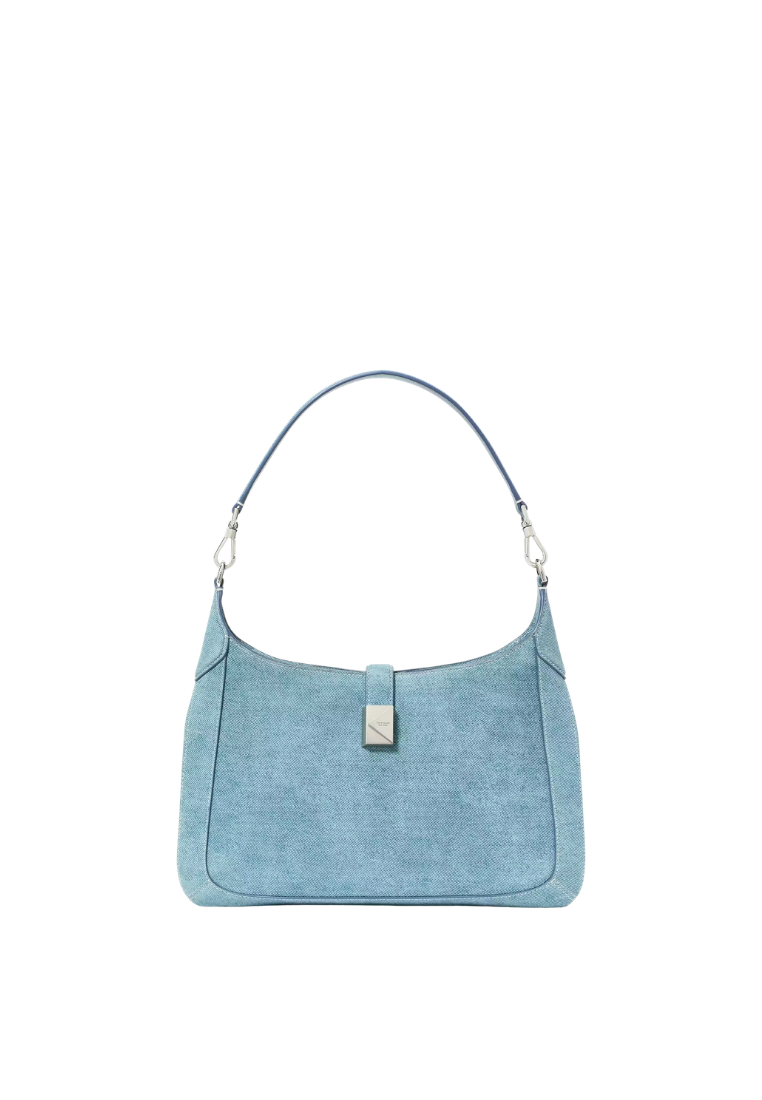 ( PREORDER ) Kate Spade Deco Denim Hobo Bag In Blue Multi KM095