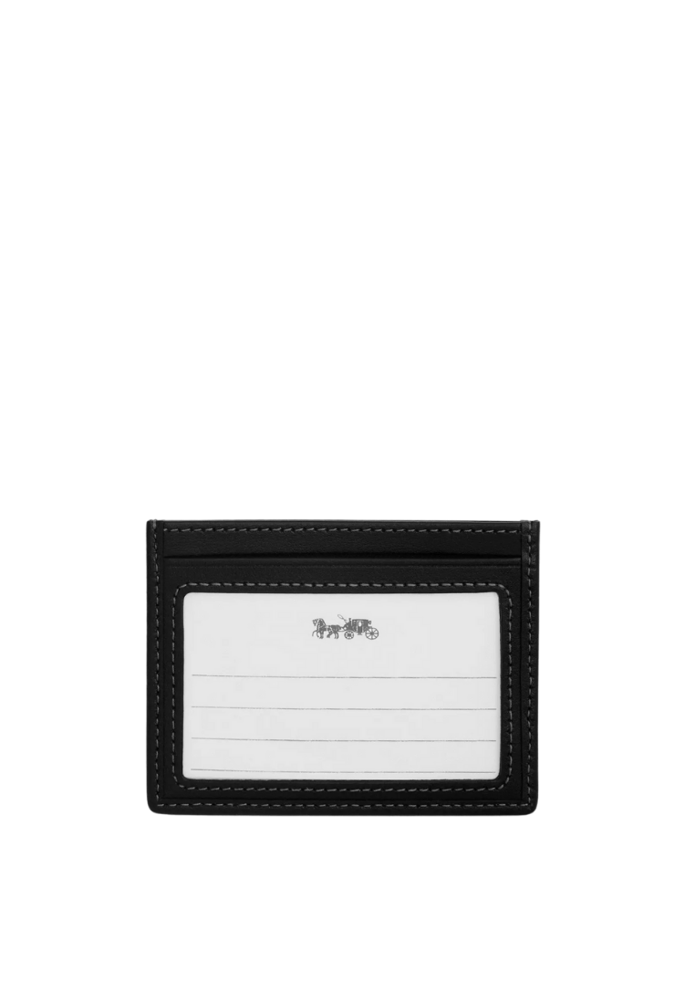 ( PREORDER ) Coach Slim Id Card Case In Charcoal Gold CCO34