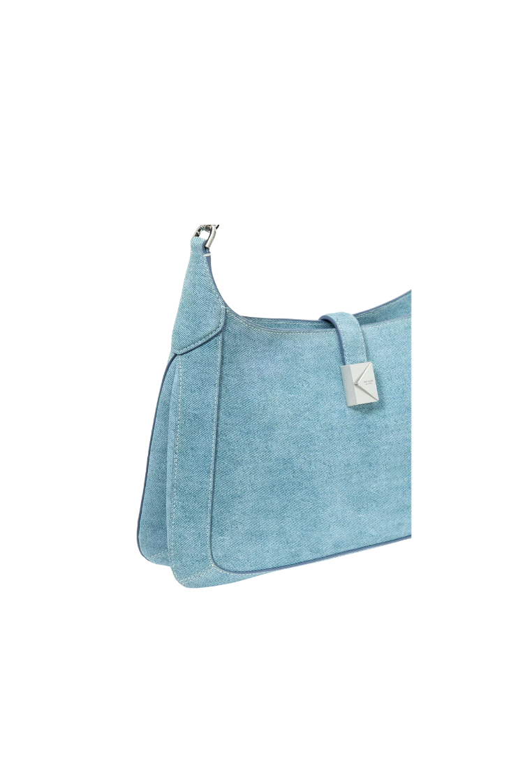 ( PREORDER ) Kate Spade Deco Denim Hobo Bag In Blue Multi KM095