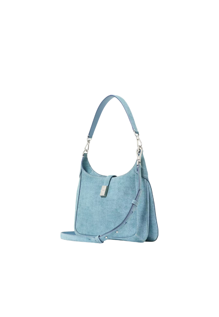 ( PREORDER ) Kate Spade Deco Denim Hobo Bag In Blue Multi KM095