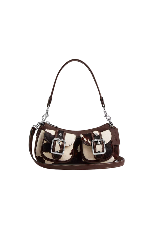 ( PREORDER ) Coach Ashton With Cow Print Shoulder Bag In Cow Multi CCC83