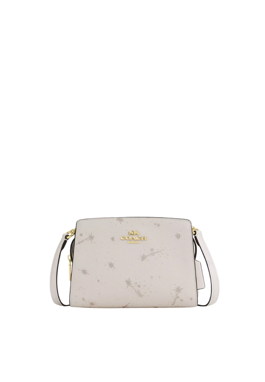 ( PREORDER ) Coach Gia With Star Print Crossbody Bag In Gold Chalk Multi CCK78