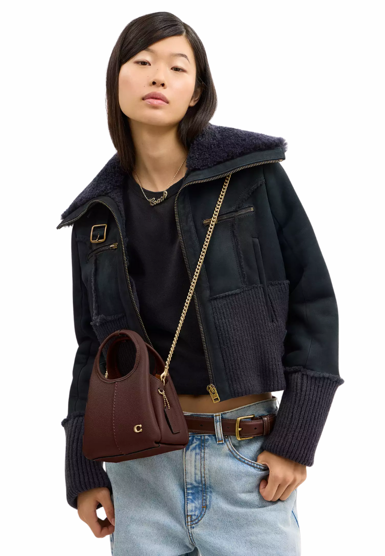 ( PREORDER ) Coach Lana 19 Shoulder Bag In Brass Maple CCY32
