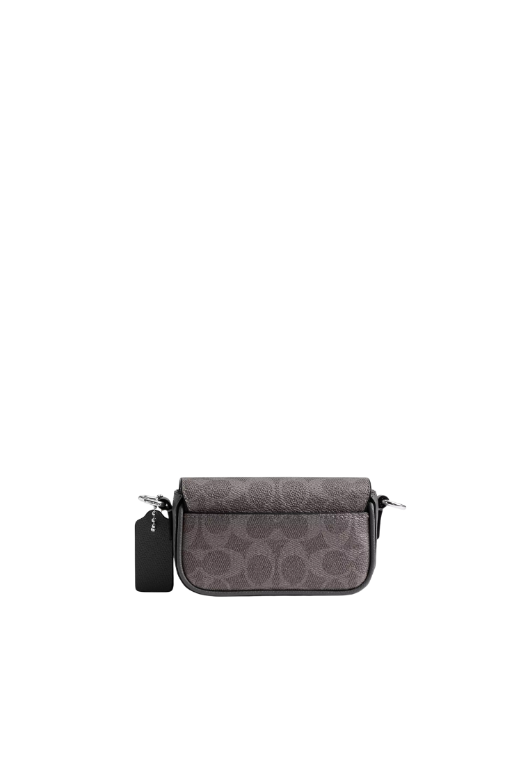 ( PREORDER ) Coach Flap In Signature Canvas Crossbody Bag In Grey Signature CCX26