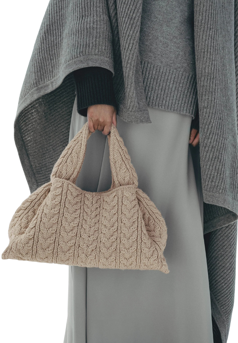 ( PREORDER ) Polene Numero Neuf Large Shoulder Bag In Merino Ecru