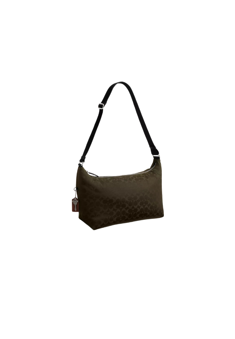 ( PREORDER ) Coach Leo In Signature Nylon Crossbody Bag In Dark Moss CDV02
