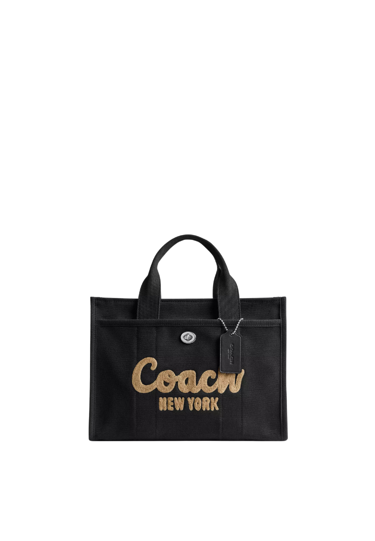 ( PREORDER ) Coach Cargo Tote Bag In Silver Black CP158