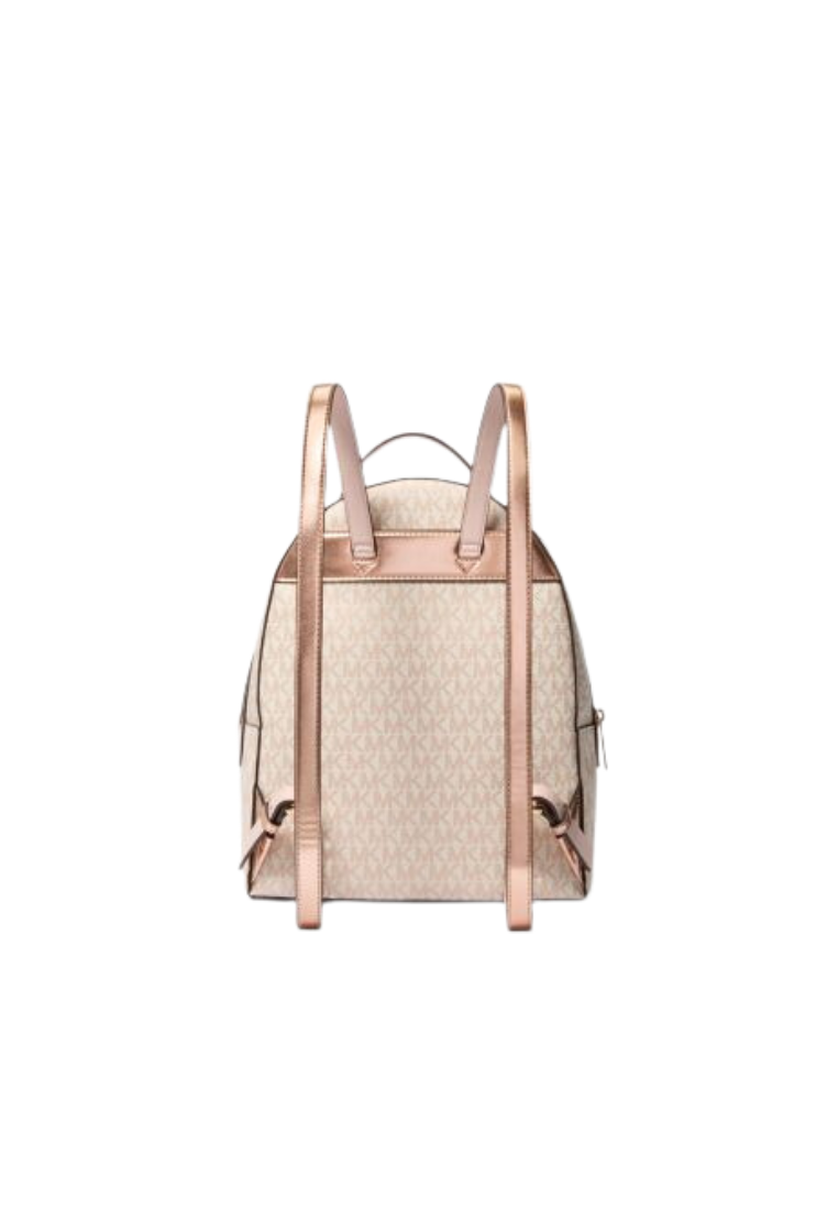 ( PREORDER ) Michael Kors Sheila Backpack Medium Two-Tone Signature In Rose Gold 35F4G6HB6M