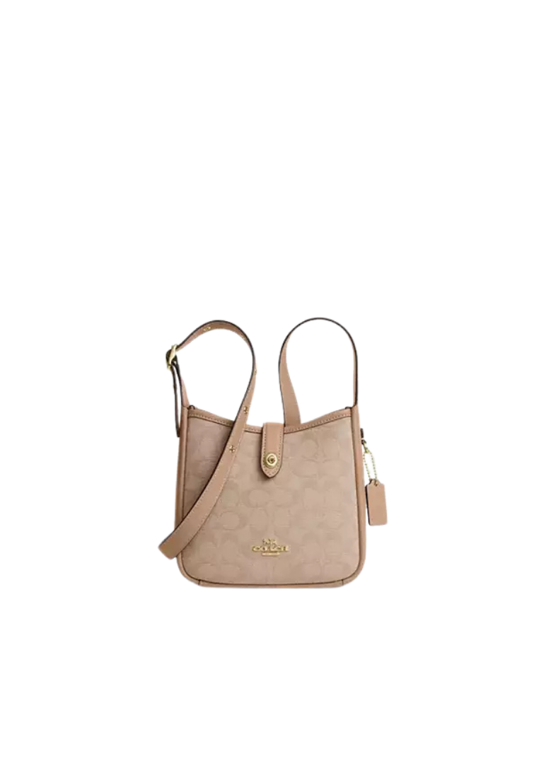 Coach Hadley Mini Crossbody Bag Signature Canvas In Dark Natural Multi CAM80