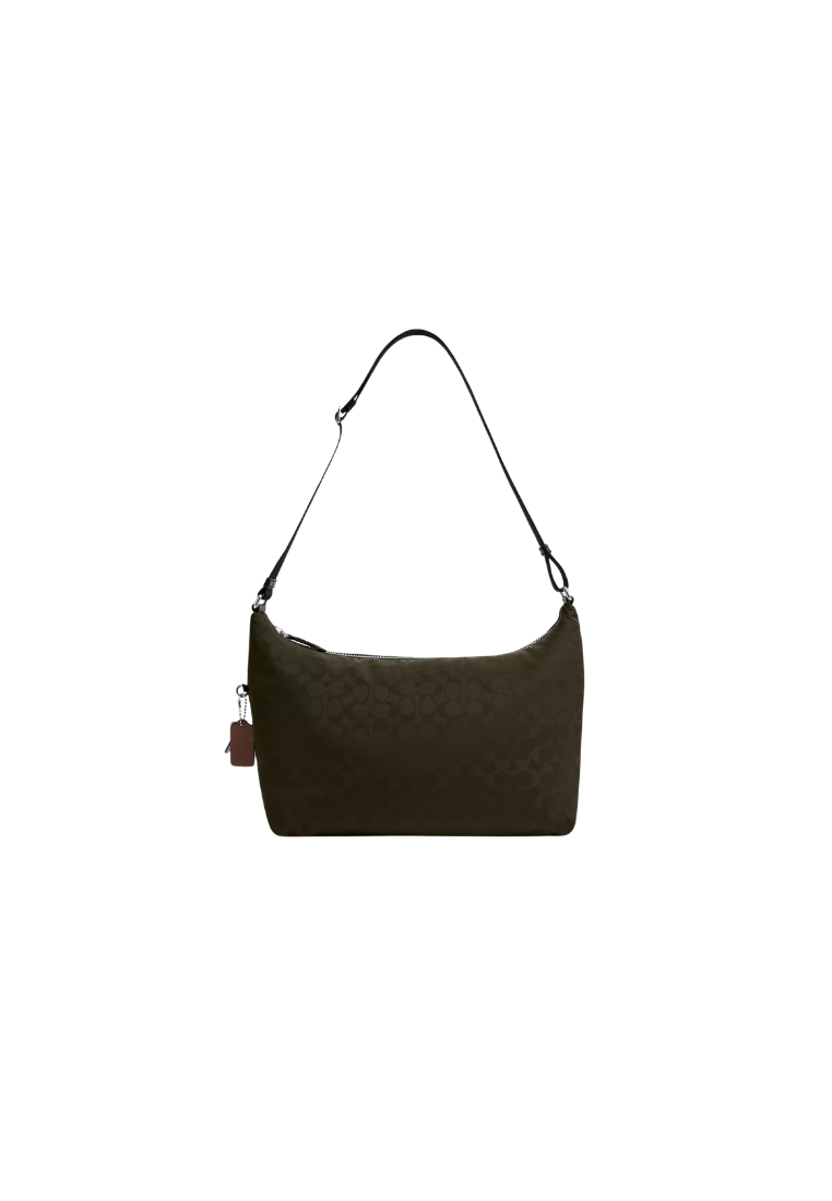 ( PREORDER ) Coach Leo In Signature Nylon Crossbody Bag In Dark Moss CDV02
