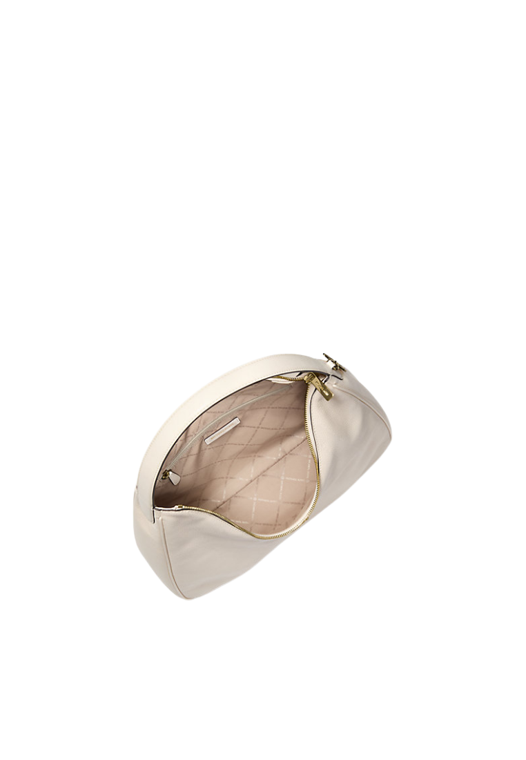 ( PREORDER ) Michael Kors Nayla Medium Pebbled Leather Shoulder Bag In Light Cream 35F5G5ZL6L