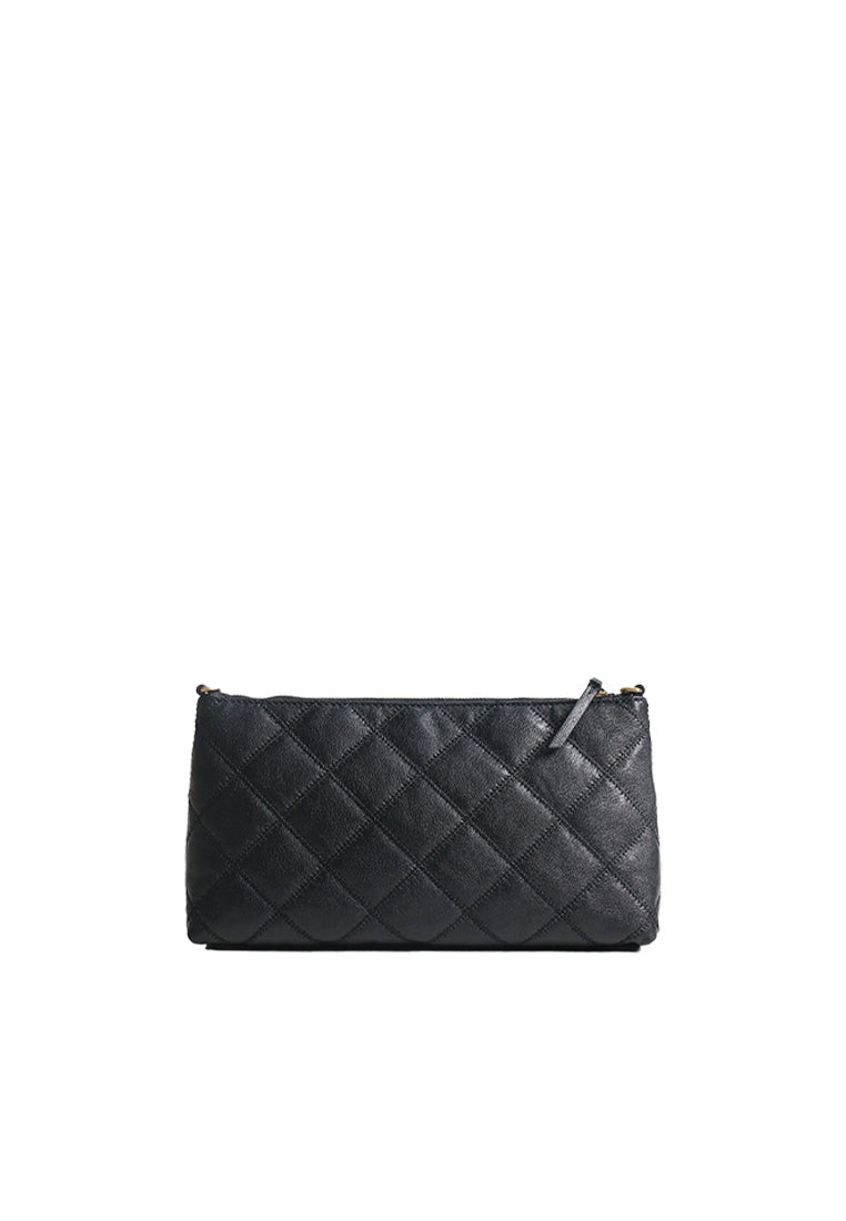 Tory Burch Willa Zip Shoulder Bag In Black 160651