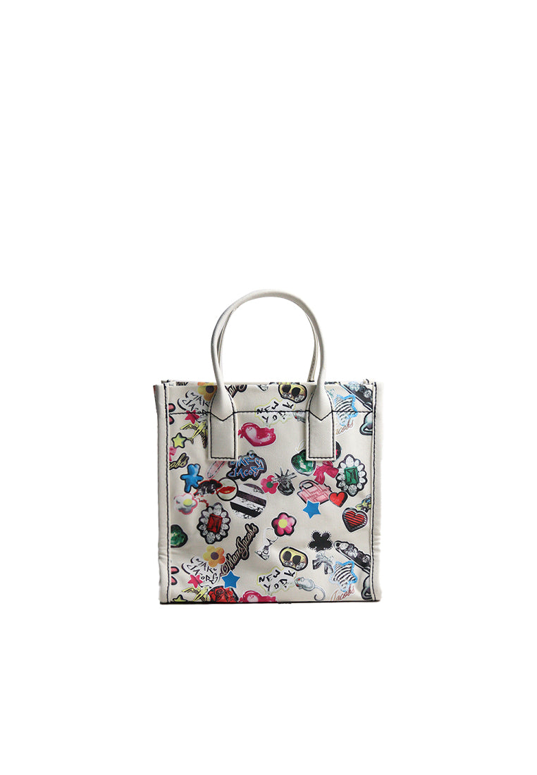 Marc Jacobs Printed Canvas Small Tote Bag In White Multi 4S6HTT022H02