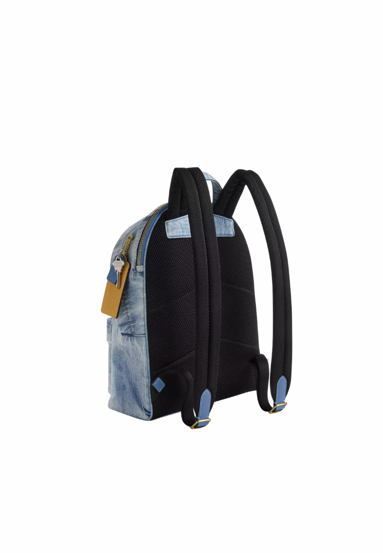 ( PREORDER ) Coach Taylor In Loved Denim Small Backpack In Light Indigo CEF27