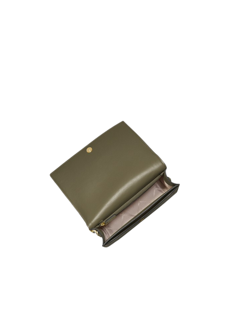 Michael Kors Women's Jet Set Crossbody Bag Signature Logo In Olive 35F5STVC8V